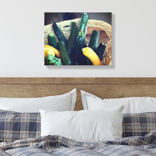 Zucchini Summer Squash Gourds Vegetables Canvas Afdruk (Insitu (Slaapkamer))