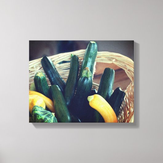 Zucchini Summer Squash Gourds Vegetables Canvas Afdruk (Voorkant)