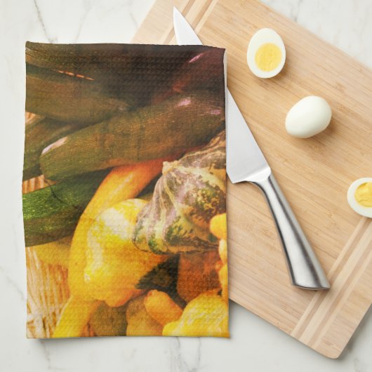 Zucchini Summer Squash Gourds Vegetables  Theedoek (Quarter Fold)