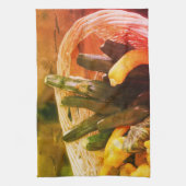 Zucchini Summer Squash Gourds Vegetables Theedoek (Verticaal)