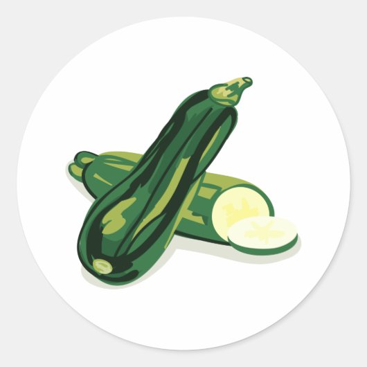 Zucchini Vegetable Ronde Sticker (Voorkant)