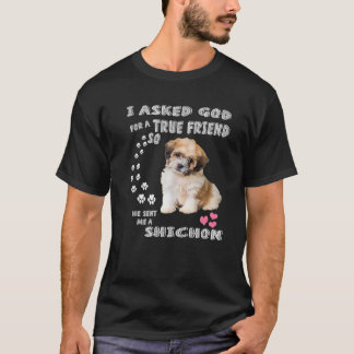Zuchon Dog Mam Costume, Shih Tzu-Bichon Mix Pup Cu T-shirt