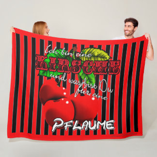 Zuckersüße rote Kirschen mit witzigen Spruch Fleece Deken
