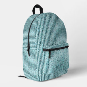 Zufte Aqua Corduroy Streeppatroon Bedrukte Rugzak