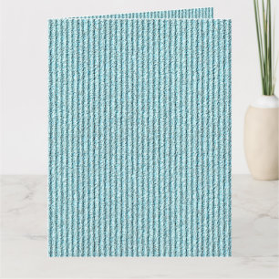 Zufte Aqua Corduroy Streeppatroon Kaart