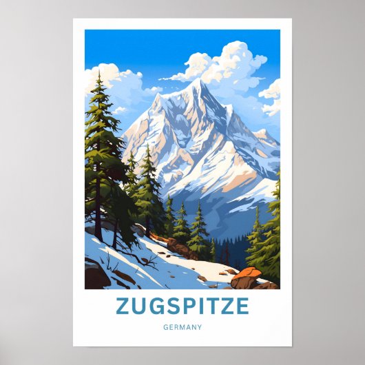 Zugspite Duitsland Reisprint Poster (Voorkant)