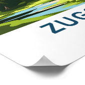 Zugspite Duitsland Reisprint Poster (Hoek)