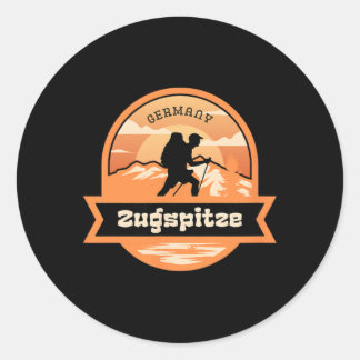 Zugspitze Climbing Germany Alps Mountains Tyrol Hi Ronde Sticker