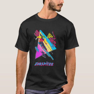 Zugspitze Retro Ski Skiër Skisport Geïnspireerd On T-shirt