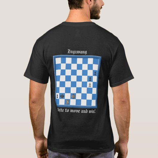 Zugzwang Chess Puzzle T-shirt (Achterkant)