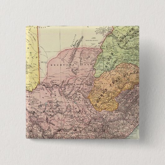 Zuid-Afrika 5 Vierkante Button 5,1 Cm (Voorkant)