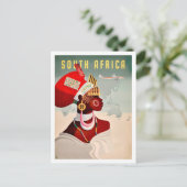 Zuid-Afrika, Afrikaanse vrouw,  luchtvaart Briefkaart (Staand voorkant)