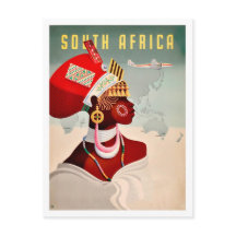 Zuid-Afrika, Afrikaanse vrouw, vintage vliegtravel