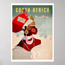Zuid-Afrika, Afrikaanse vrouw, vintage vliegtravel