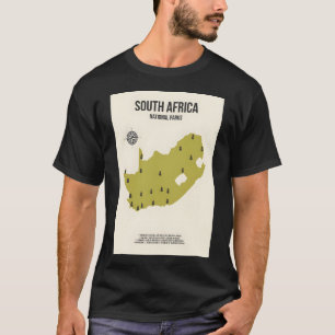 Zuid-Afrika Alle Nationale Parken op een kaart Tra T-shirt
