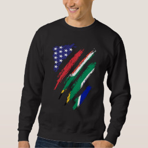 Zuid-Afrika Amerikaanse Geteelde Vlag USA Patriot Trui