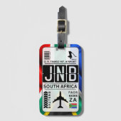 Zuid-Afrika Bagagelabel (Voorkant (verticaal))