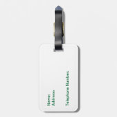 Zuid-Afrika Bagagelabel van de Vlag van Springbuck (Achterkant verticaal)