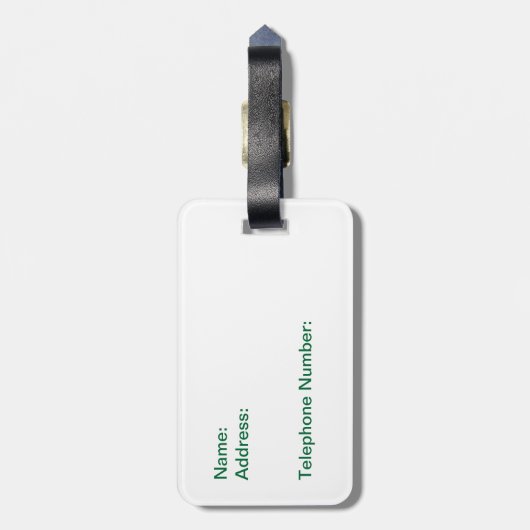 Zuid-Afrika Bagagelabel van de Vlag van Springbuck (Achterkant verticaal)