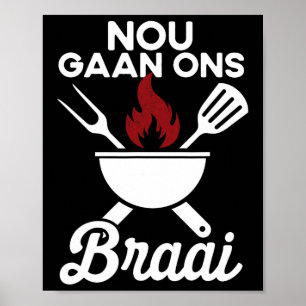 Zuid-Afrika Bbq Nou gaan ons naar Zuid-Afrika Poster