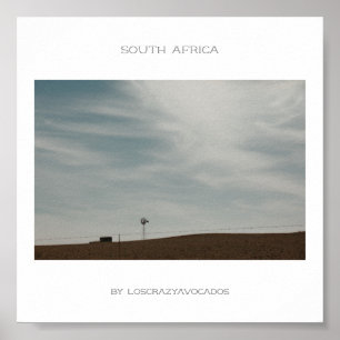 Zuid-Afrika bergen Landscape Travel Poster