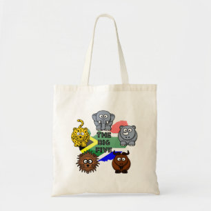 Zuid-Afrika Big Five Safari Dierlijke Cartoon Tote Bag