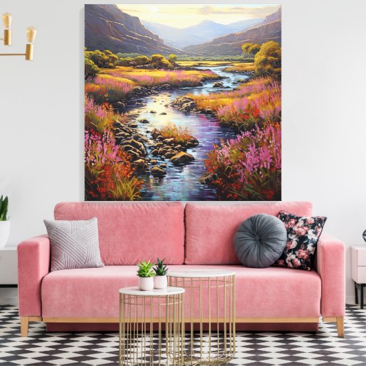Zuid-Afrika Cape Mountain Fynbos Landschap Canvas Afdruk (Insitu (Woonkamer))
