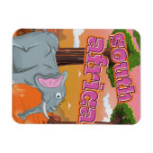 Zuid-Afrika Cartoon-reisposter Magneet (Horizontaal)