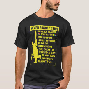 Zuid-Afrika cricket Protea vergeet nooit nostalgie T-shirt