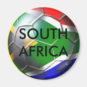 Zuid-afrika diep grove Voetballen kunst Magneet