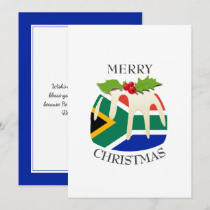 ZUID-AFRIKA feestelijke pruimenpudding Christm Feestdagenkaart
