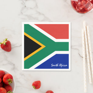 Zuid-Afrika & Flag party mode/sportfans Servet