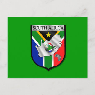 Zuid-Afrika football schild briefkaart