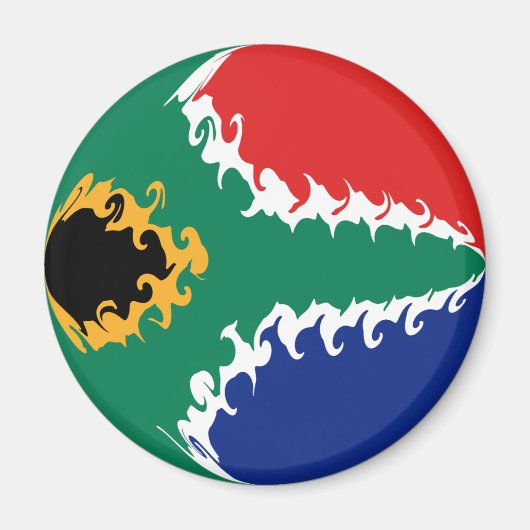Zuid-Afrika Gnarly vlag Magneet (Voorkant)