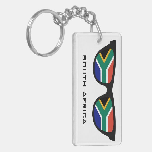 Zuid-Afrika heeft aangepaste tekst en kleurenkleut Sleutelhanger (Voorkant Links)