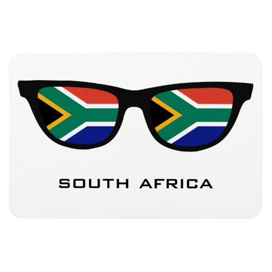 Zuid-Afrika heeft aangepaste tekst en kleurenmagne Magneet (Horizontaal)