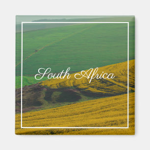 Zuid-Afrika Landschap met koolzaadvelden op het pl Magneet