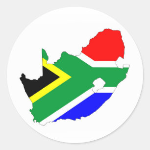 zuid - afrika - landvlaggestaat ronde sticker