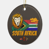 Zuid-Afrika  Leeuwenvlag Safari Souvenir Keramisch Ornament (Links)