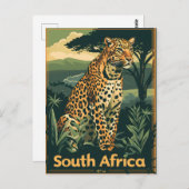 Zuid-Afrika Leopard  Briefkaart (Voorkant / Achterkant)
