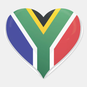 Zuid-Afrika liefde vlag trots hart sticker