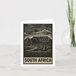 Zuid-Afrika Linocut stijl Kaart