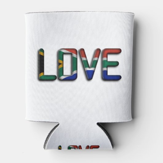 Zuid-Afrika Mooie Liefde Verbazingwekkende Tekst Q Blikjeskoeler (Voorkant)