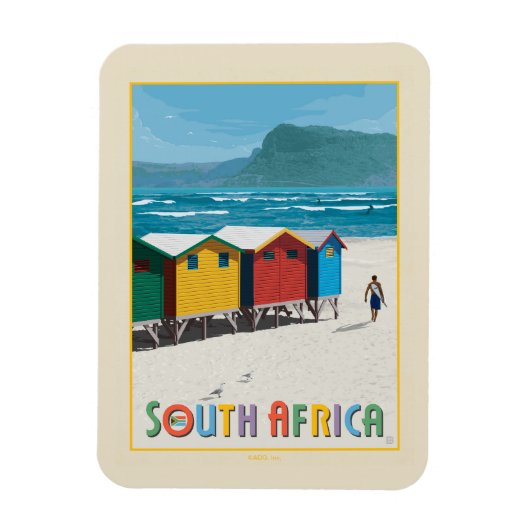 Zuid-Afrika | Muizenberg Beach Magneet (Verticaal)