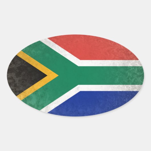 Zuid-Afrika Ovale Sticker (Voorkant)
