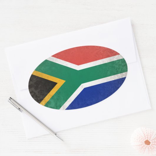 Zuid-Afrika Ovale Sticker (Envelop)