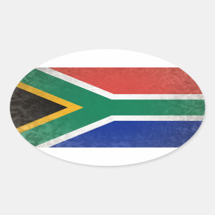 Zuid-Afrika Ovale Sticker