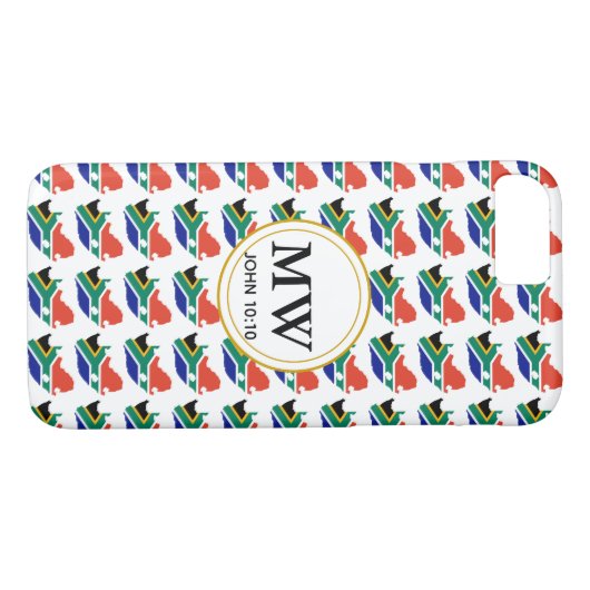 ZUID-AFRIKA Overvloedig Christelijk levensmonogram Case-Mate iPhone Case (Achterkant (Horizontaal))