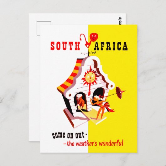 Zuid-Afrika, prachtige weerwijzer, Briefkaart (Voorkant / Achterkant)