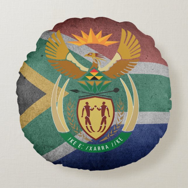 Zuid-Afrika Rond Kussen (Voorkant)